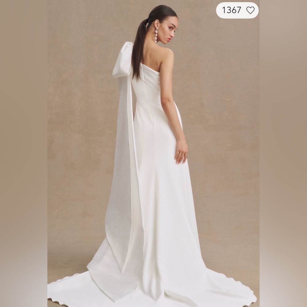 BHLDN X Jenny Yoo Tabitha One-Shoulder Wedding Gown - Picture 5 of 13